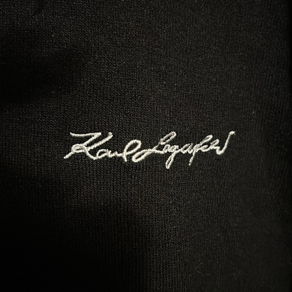 KARL LAGERFELD Men's Jacquard Half Zip Sweater medium - Picture 3 of 12